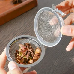 Teesieb 2 Stück 5.5 cm Teeei Edelstahl Kette Teefilter für losen Tee Silber