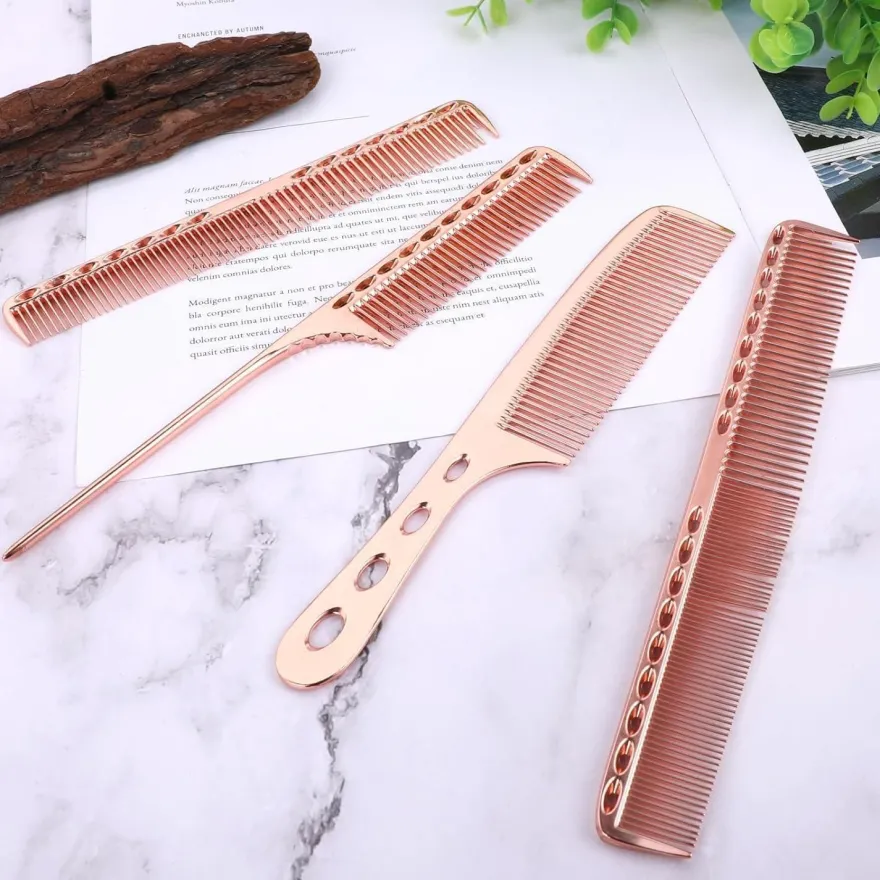 4-teiliges Friseurset: Aluminium
