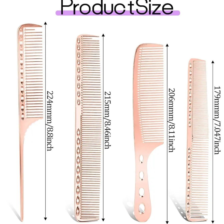 4-teiliges Friseurset: Aluminium