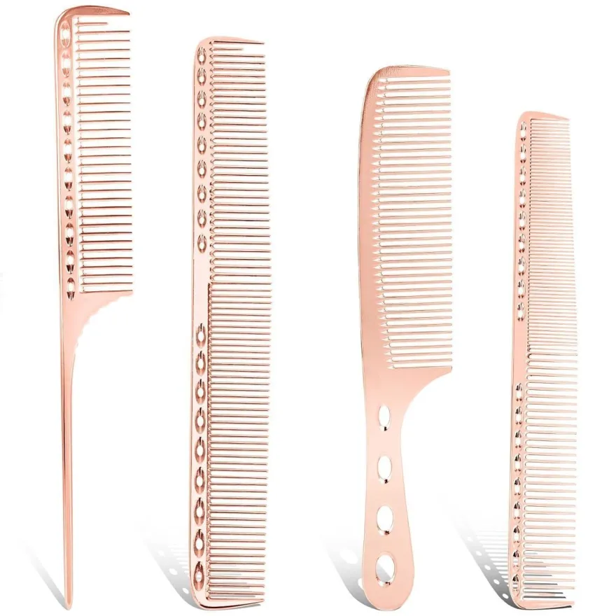 4-teiliges Friseurset: Aluminium