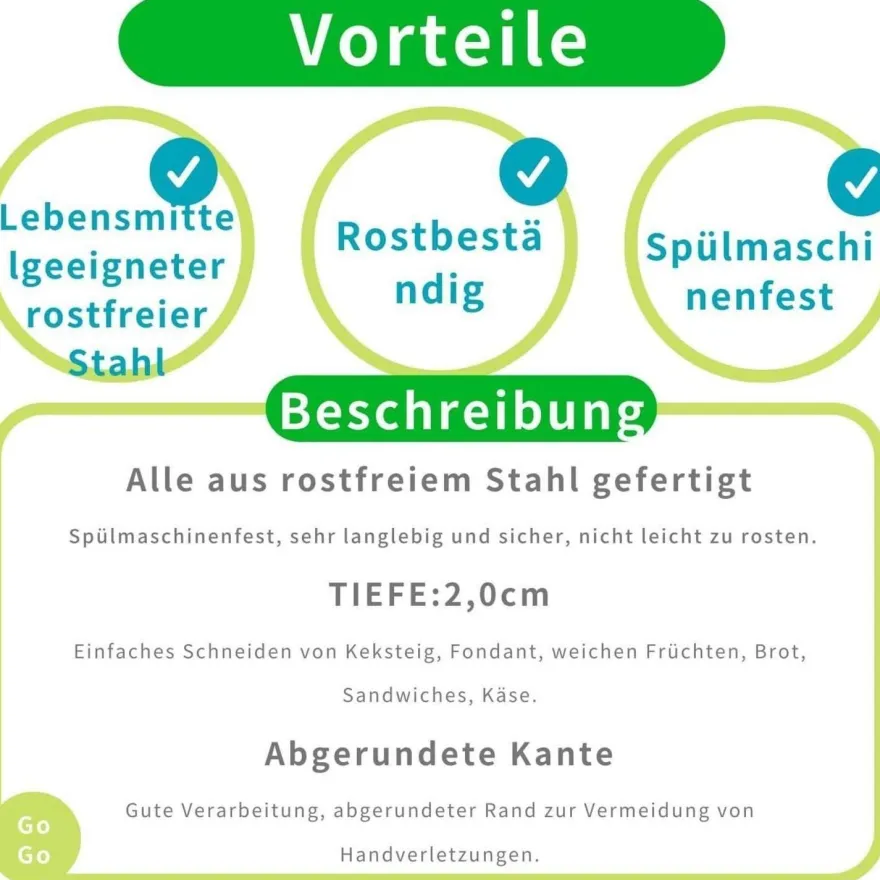 10-teiliges Kommunion Keksausstecher Set Taube Fisch Engel Kreuz Kelch