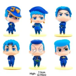 6-teiliges Set JoJo´s Bizarre Adventure Diamond Blue 2,95 Zoll Spielzeug Pupp