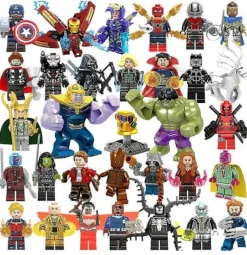 32-teiliges Set Marvel Avengers Superhelden-Comic-Minifiguren, DC-Minifiguren