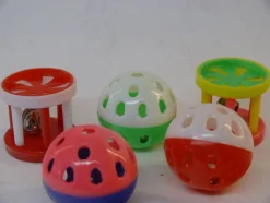 5 Teilig Katzenspielzeug Bälle rascheln beim Rollen Spaß für Katze und Hunde