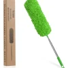 Teleskop Staubwedel Mikrofaser Waschbar Stange Ausziehbar 242 cm Grün