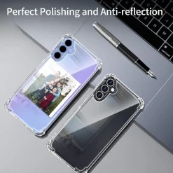 Tentoki 3in1 Panzerglas Hülle Samsung Galaxy A34 5G Schutzfolie TPU Stoßfest