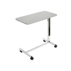 Teqler Betttisch höhenverstellbar 71,5 bis 114 cm Beistelltisch mit Rollen