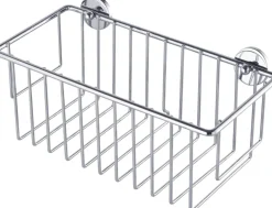 tesa baath Plus Duschablage Chrom, extratiefer Boden, inkl. Klebelösung, 117mm x 250m