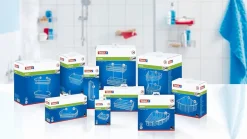 tesa baath Plus Duschablage Chrom, extratiefer Boden, inkl. Klebelösung, 117mm x 250m