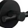 tesa MOON BLACK Bademantelhaken, matt schwarz - für Bäder im Industrial Style und mod