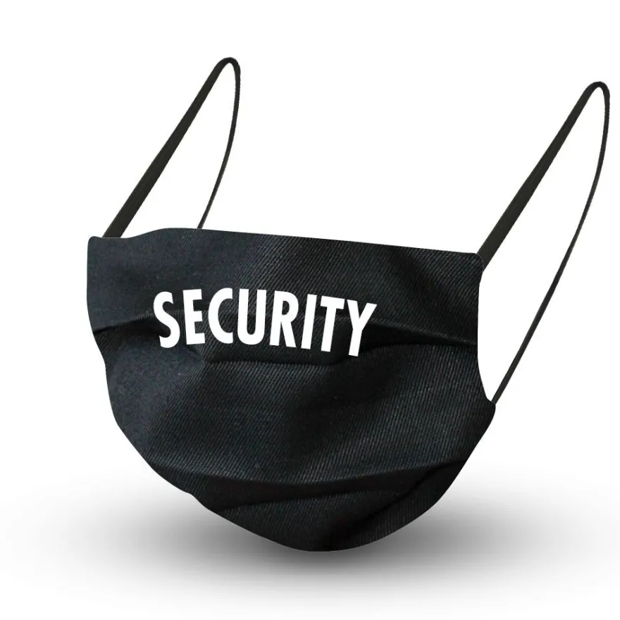 Textil Design Maske in Schwarz mit zertifizierten Innenvlies - Security - 15810 + Gra