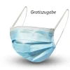 Textil Design-Maske waschbar aus Baumwolle - Unifarben mit Wunschname ORANGE + Gratis