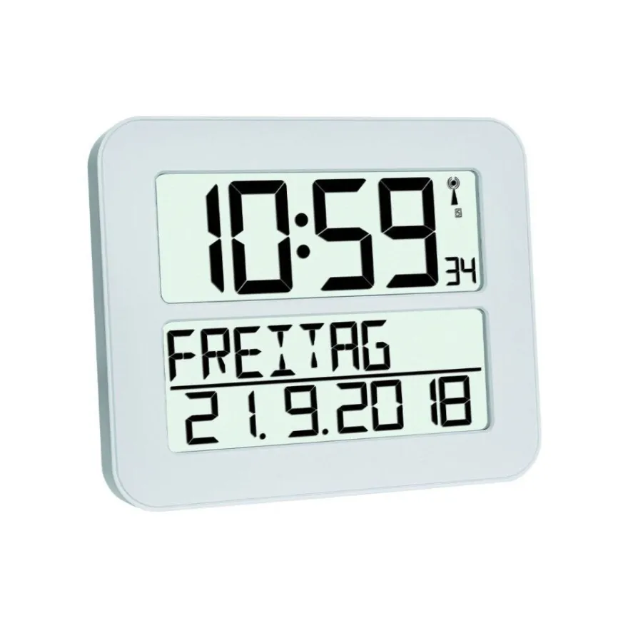 TFA - Digitale Funkuhr Timeline MAX - 60.4512.02 - weiß