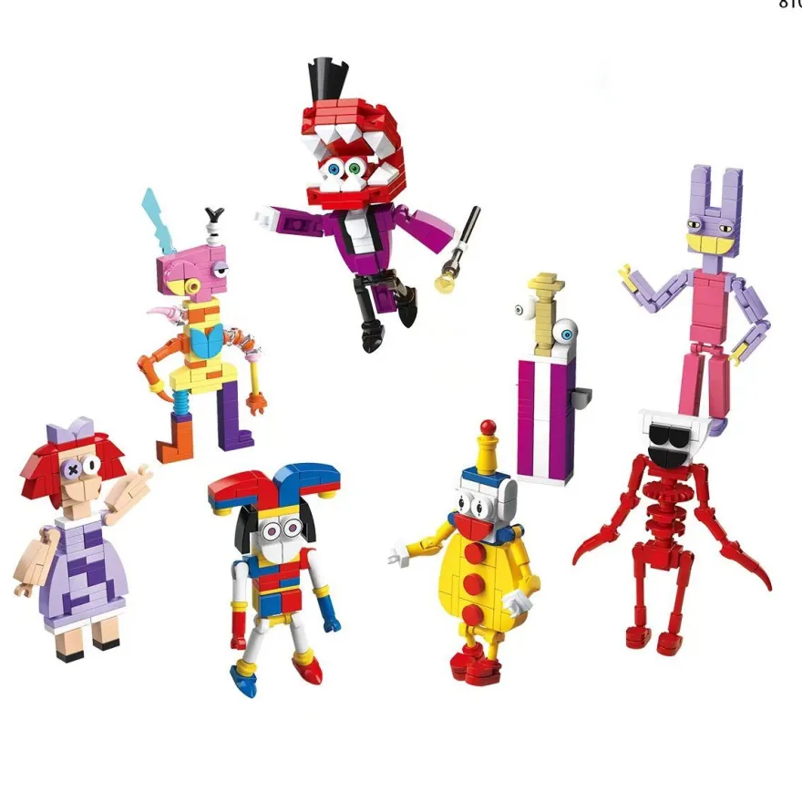 The Amazing Digital Circus Pomni Block Puzzlespiel Teenager DIY Bausteine Ornamente