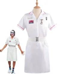 The Dark Knight Batman Joker Nurse Kleid Kostume Halloween Karneval Anzug Outfit