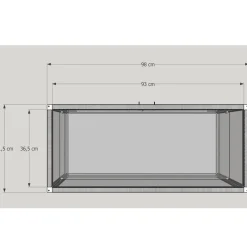 Thekenvitrine CBM Glasvitrine & Unterschrank 100 cm Vitrine mit Schloss & Füße