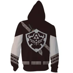 The Legend of Zelda Tears of the Kingdom 3D Hoodies Zip Sweatshirts Jacke Mantel