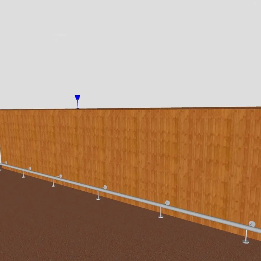 TIBU Fußstütze Edelstahl V2A Halter 20 / 25 cm Bar Tresen Stange Handlauf