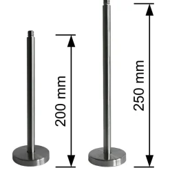 TIBU Fußstütze Edelstahl V2A Halter 20 / 25 cm Bar Tresen Stange Handlauf