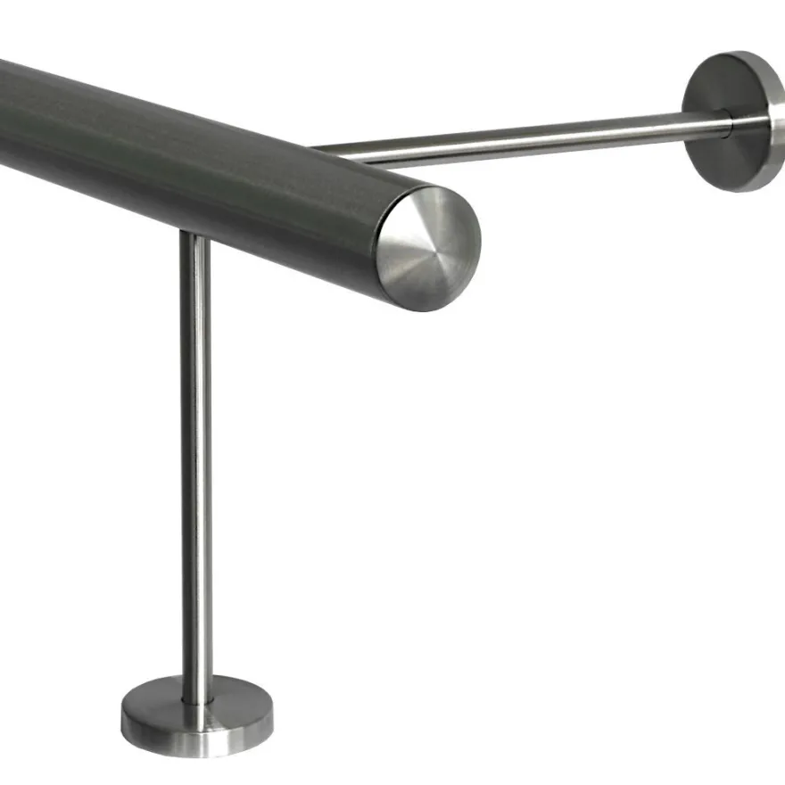TIBU Fußstütze Edelstahl V2A Halter 20 / 25 cm Bar Tresen Stange Handlauf