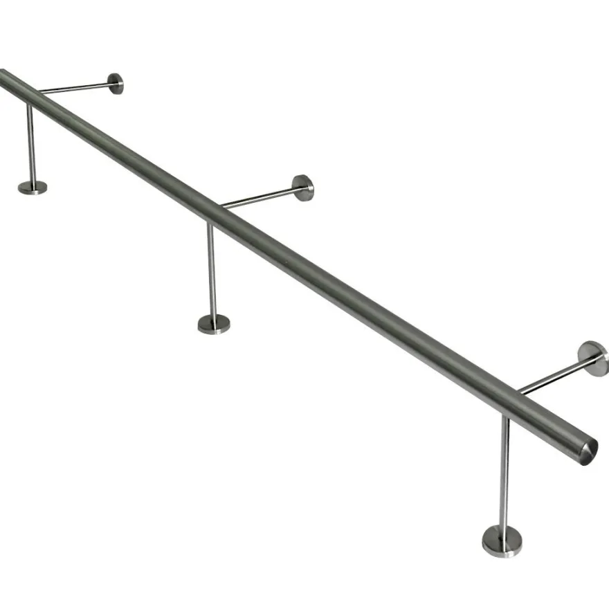 TIBU Fußstütze Edelstahl V2A Halter 20 / 25 cm Bar Tresen Stange Handlauf