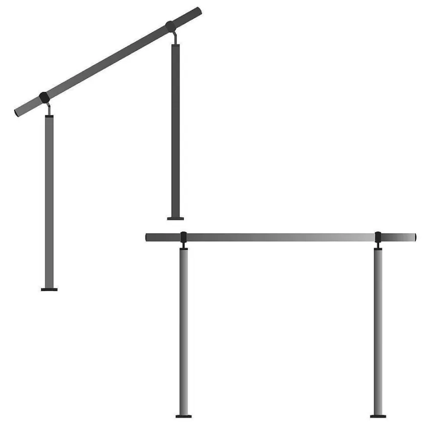 TIBU Geländer Edelstahl V2A Aufmontage Treppe Balkon Terrasse Brüstung Handlauf