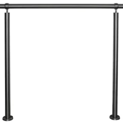 TIBU Geländer Edelstahl V2A Aufmontage Treppe Balkon Terrasse Brüstung Handlauf