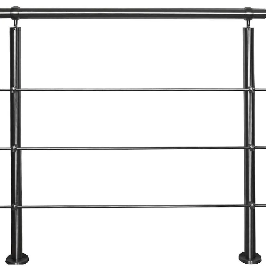 TIBU Geländer Edelstahl V2A Aufmontage Treppe Balkon Terrasse Brüstung Handlauf