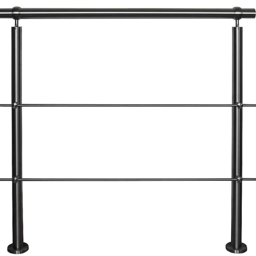TIBU Geländer Edelstahl V2A Aufmontage Treppe Balkon Terrasse Brüstung Handlauf