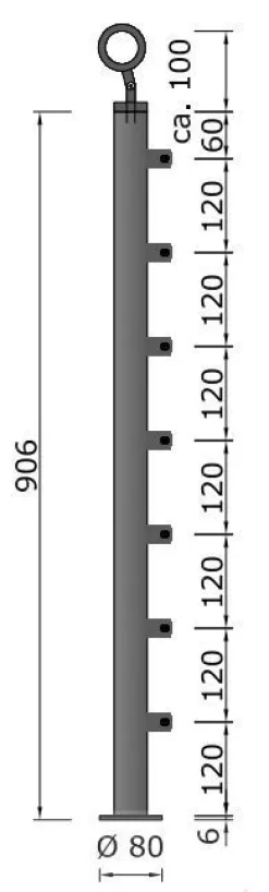 TIBU Geländer Edelstahl V2A Aufmontage Treppe Balkon Terrasse Brüstung Handlauf