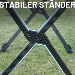 TIMBER RIDGE Campingtisch Klappbar, Höhenverstellbar, Tragbar Aluminium mit