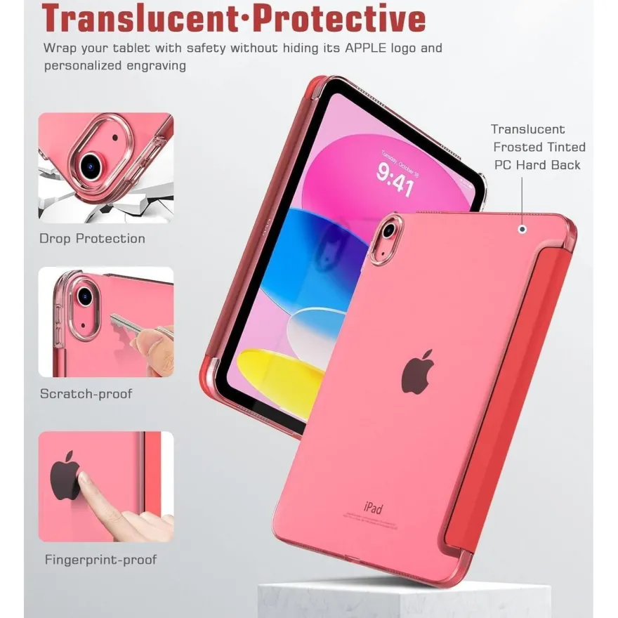 TiMOVO iPad 10. Generation 10,9 Zoll Hülle Rot Smart Case Cover