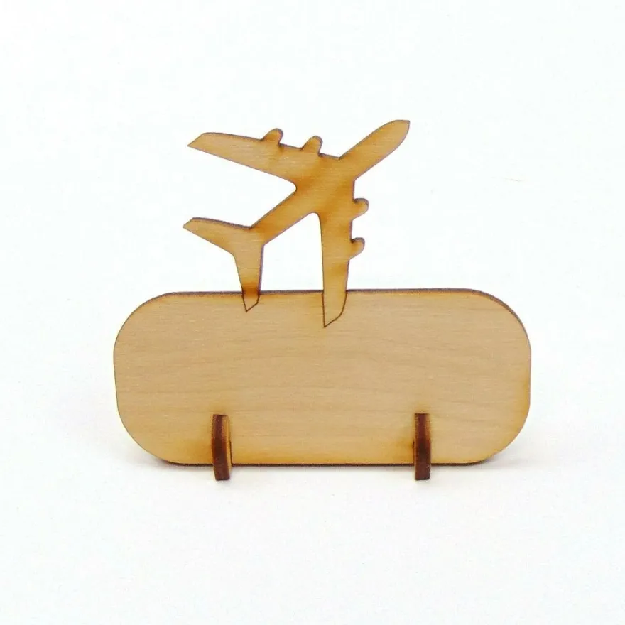 Tischkarte Namensschild Düsen Flugzeug, Platzkarte für Hochzeiten, Geburtstage