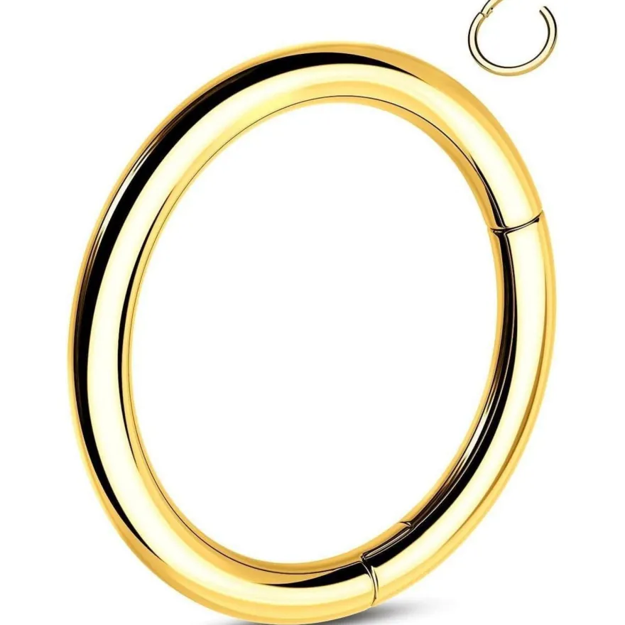 Titan 16G Nasenring Helix Daith Piercing Schmuck 5mm Gold