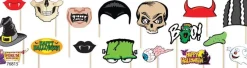 16 tlg. Party Foto Verkleidung Grusel Photo Booth Props Set Halloween Selfie