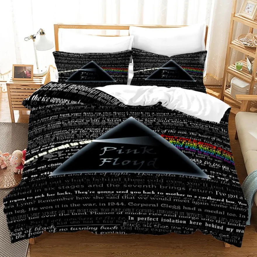 3tlg. Pink Floyd the Wall 3D Druck Bettbezug Set Kinder Bettwäsche Kissenbezug