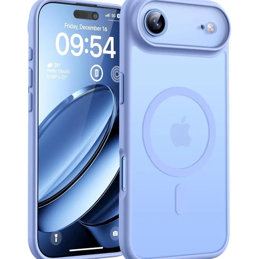 TOCOL iPhone Air Hülle (6,5 Zoll, Hellblau) - MagSafe, Kameraschutz, Stoßfest