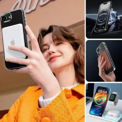 TOCOL iPhone 16e Hülle Transparent MagSafe, Nie Vergilbend, Stoßfest, Magnetisch