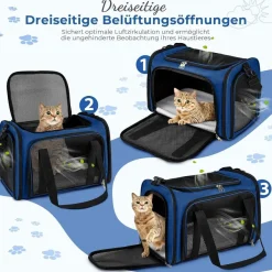 Toffcaea Transporttasche für Katze & Hund, faltbar, tragbar, bis 5kg
