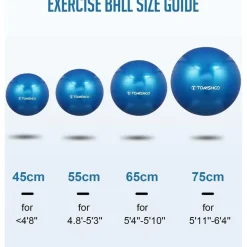 Tomshoo Anti-Burst Yoga Ball | Stabilitäts- und Balanceball für Fitness