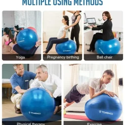 Tomshoo Anti-Burst Yoga Ball | Stabilitäts- und Balanceball für Fitness