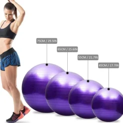 Tomshoo Anti-Burst Yoga Ball - Stabilität & Balance für Fitness, Pilates
