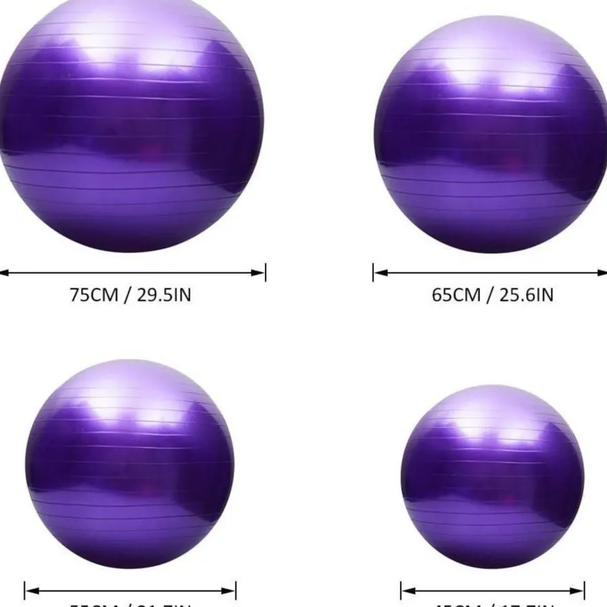 Tomshoo Anti-Burst Yoga Ball - Stabilität & Balance für Fitness, Pilates