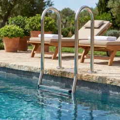 Top Poolleiter Pooltreppe Edelstahl Swimming Pool Treppe Leiter Schwimmbad Stufe