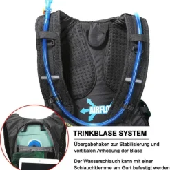 Toptrek 18L Ultraleichter Fahrradrucksack mit Regenschutz, Helmabdeckung und