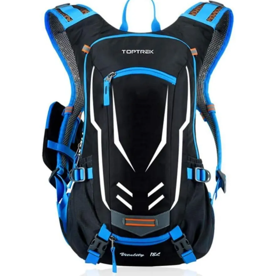 Toptrek 18L Ultraleichter Fahrradrucksack mit Regenschutz, Helmabdeckung und