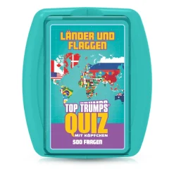Top Trumps Quiz Länder und Flaggen Gesellschaftsspiel Wissensspiel Frage Antwort