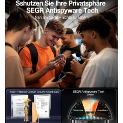 TORRAS iPhone 15 Panzerglas Sichtschutz 9H+ Schutzfolie Full Screen 2 Stück