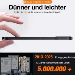 TORRAS Meister der Dünnheit Hülle für iPhone 13 Mini, Slim Schwarz, Samtiger