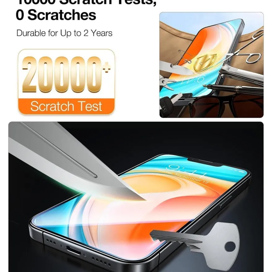 TORRAS Panzerglas Sichtschutz für iPhone 16 Pro Max (2 Stück)